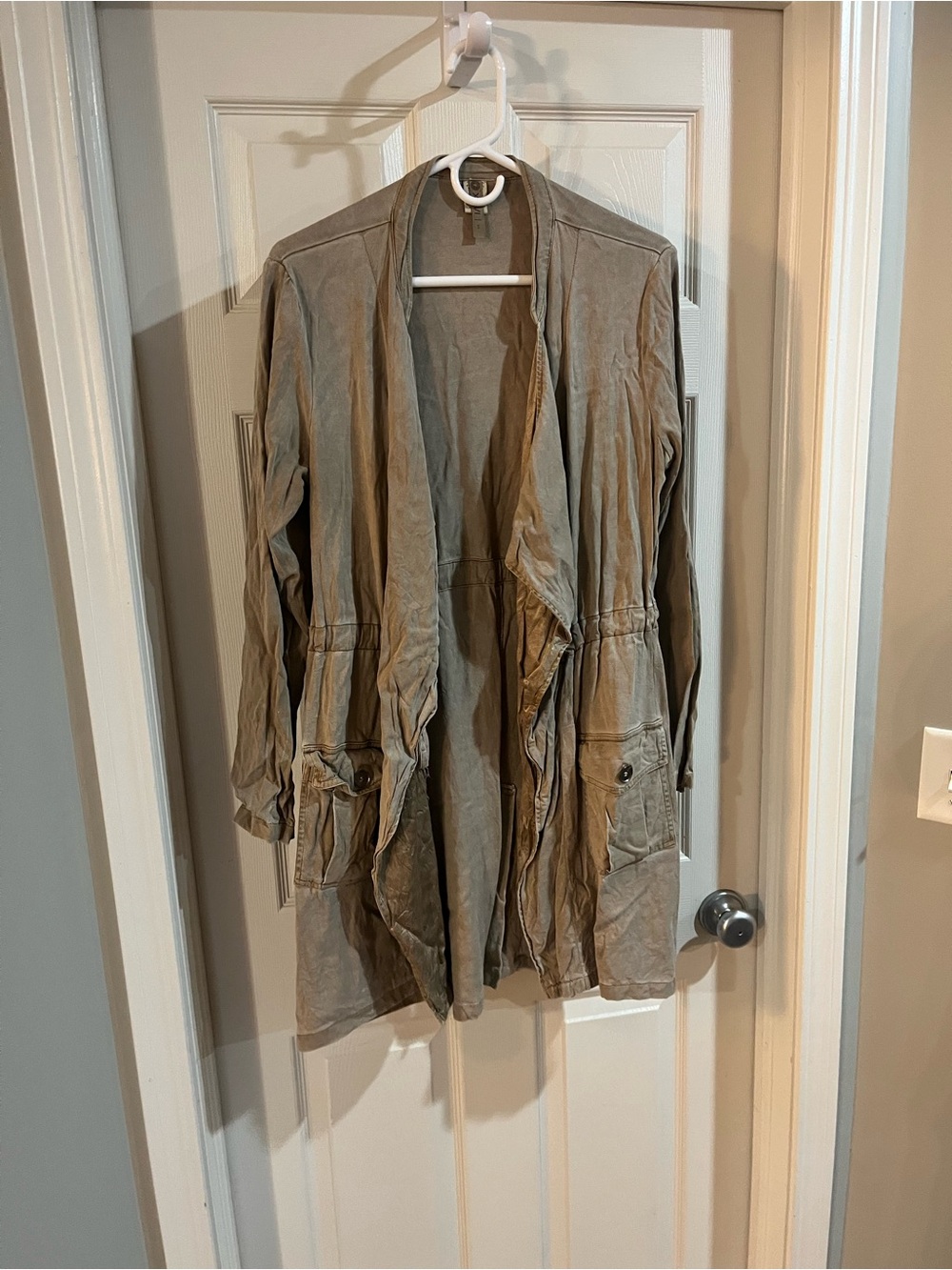 XCVI Taupe Utility Jacket with Front Pockets